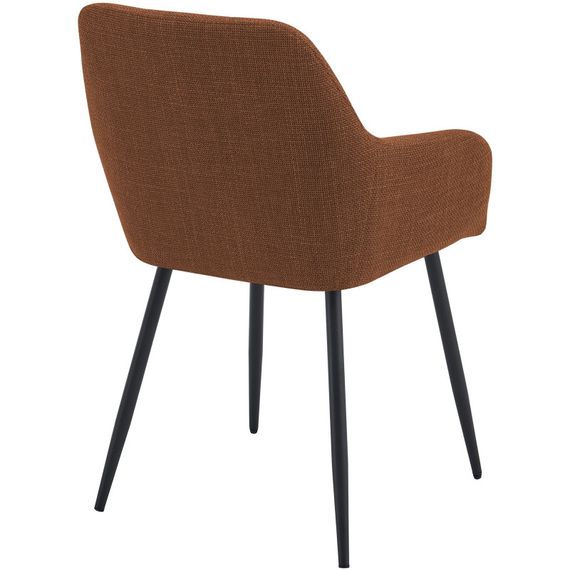 Chaise de salle à manger camel en tissu 57x60x85 cm Pemoa  - 4