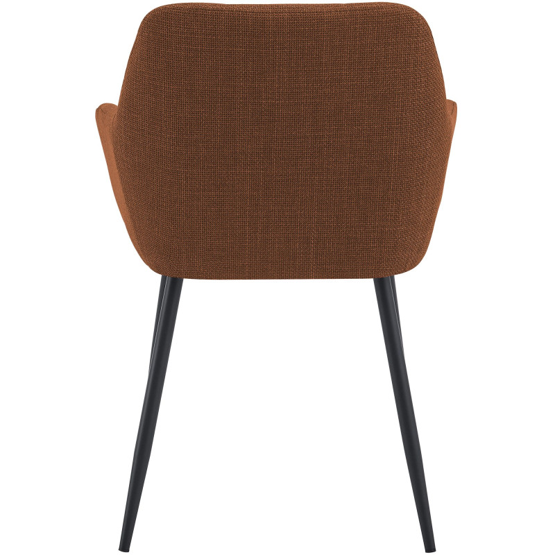 Chaise de salle à manger camel en tissu 57x60x85 cm Pemoa  - 5