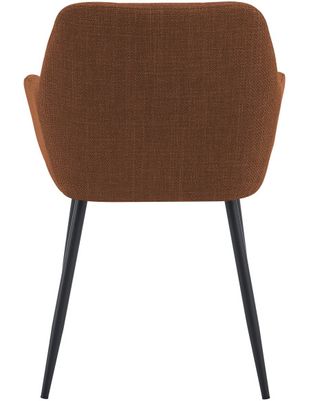Chaise de salle à manger camel en tissu 57x60x85 cm Pemoa  - 5