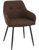 Chaise salle à manger marron chocolat 57x60x85 cm Pemoa