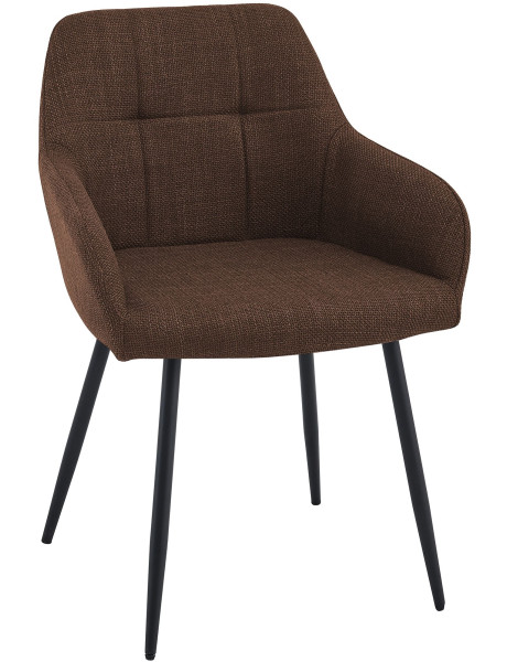 Chaise salle à manger marron chocolat 57x60x85 cm Pemoa  - 1