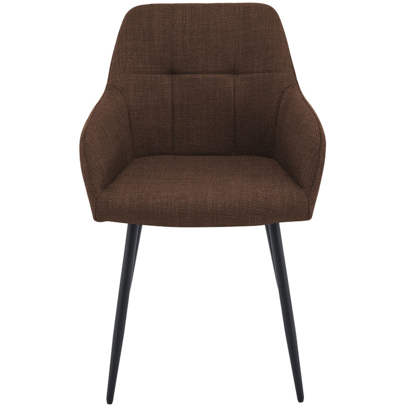 Chaise salle à manger marron chocolat 57x60x85 cm Pemoa  - 2