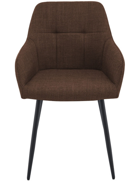 Chaise salle à manger marron chocolat 57x60x85 cm Pemoa  - 2