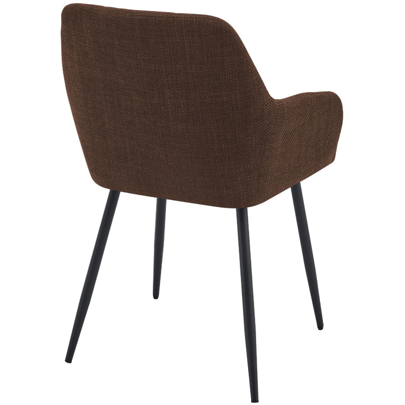 Chaise salle à manger marron chocolat 57x60x85 cm Pemoa  - 4