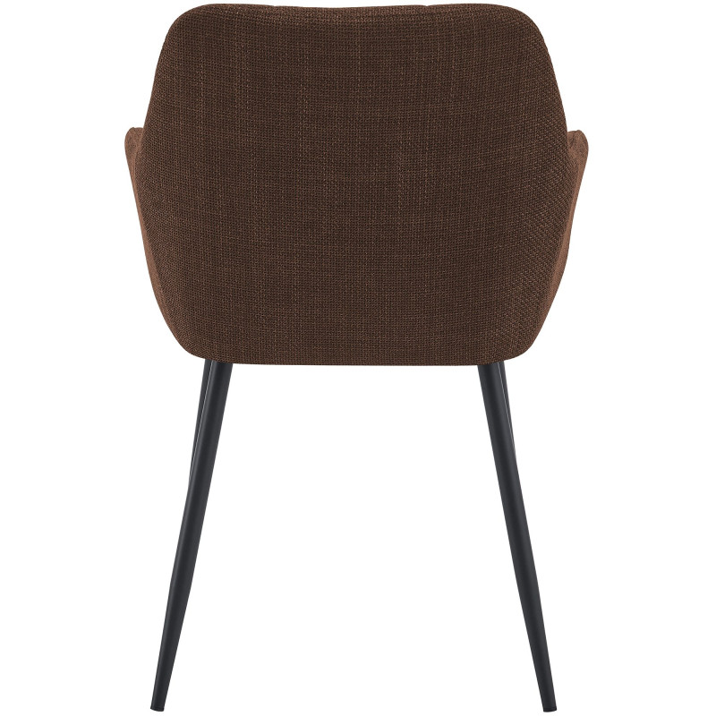 Chaise salle à manger marron chocolat 57x60x85 cm Pemoa  - 5