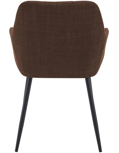 Chaise salle à manger marron chocolat 57x60x85 cm Pemoa  - 5