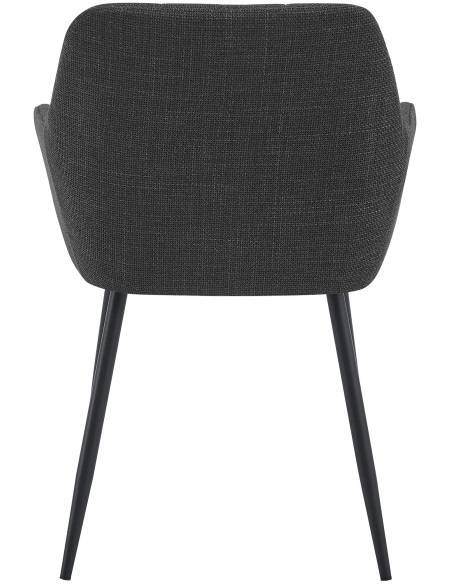 Chaise salle à manger tissu gris anthracite 57x60x85 cm Pemoa  - 5