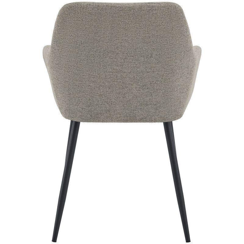 Chaise salle à manger taupe en tissu 57x60x85 cm Pemoa  - 5
