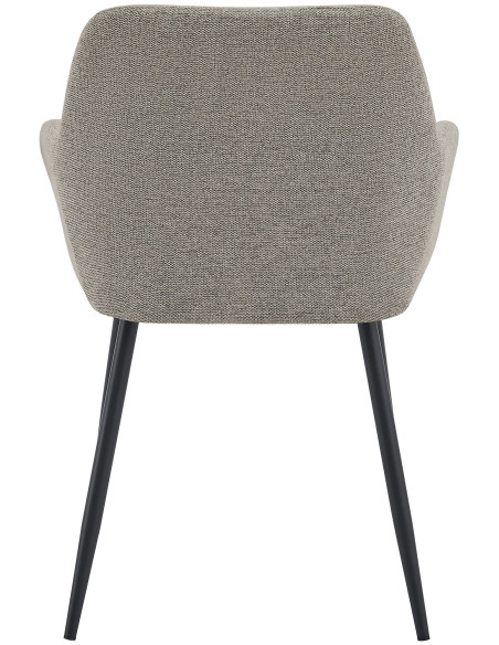 Chaise salle à manger taupe en tissu 57x60x85 cm Pemoa  - 5