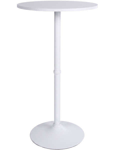 Mange-debout rond blanc en bois et métal 60x108 cm Madae  - 1