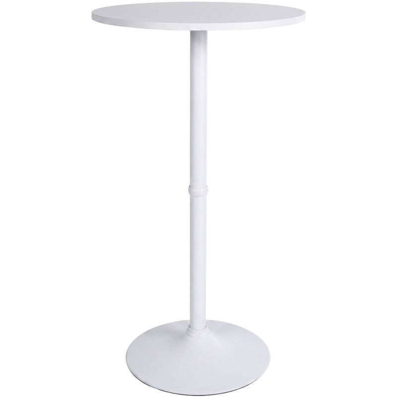 Mange-debout rond blanc en bois et métal 60x108 cm Madae  - 1
