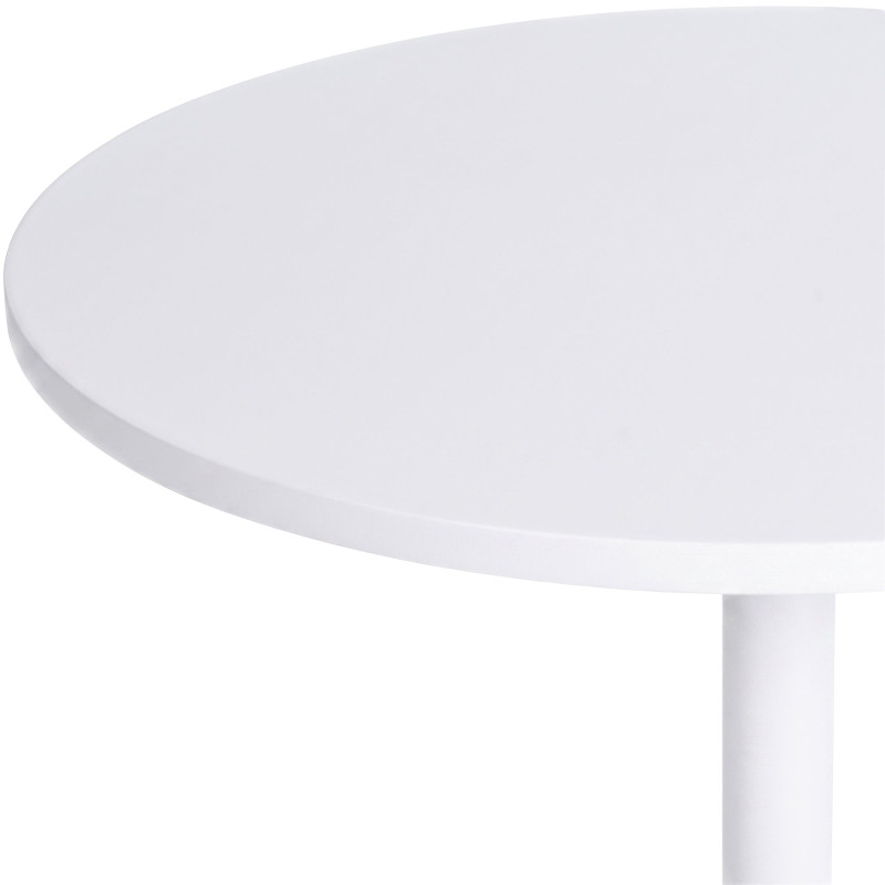 Mange-debout rond blanc en bois et métal 60x108 cm Madae  - 2