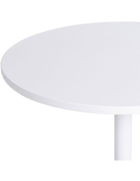 Mange-debout rond blanc en bois et métal 60x108 cm Madae  - 2