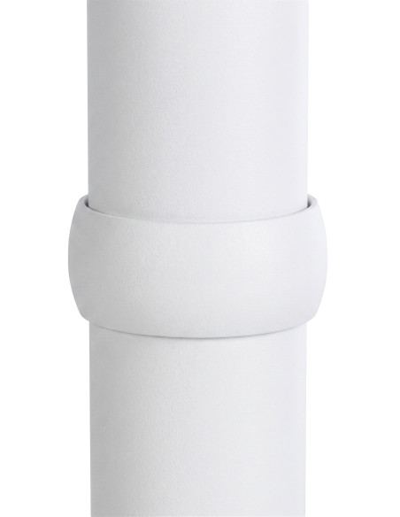 Mange-debout rond blanc en bois et métal 60x108 cm Madae  - 4