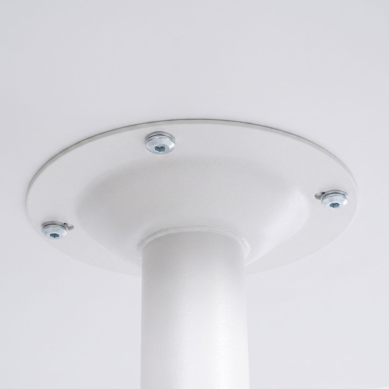 Mange-debout rond blanc en bois et métal 60x108 cm Madae  - 5