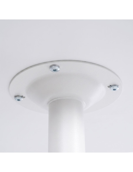 Mange-debout rond blanc en bois et métal 60x108 cm Madae  - 5