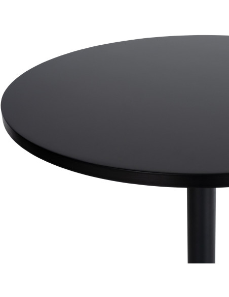 Table haute ronde noire en bois et métal Ø60x108 cm Madae  - 2
