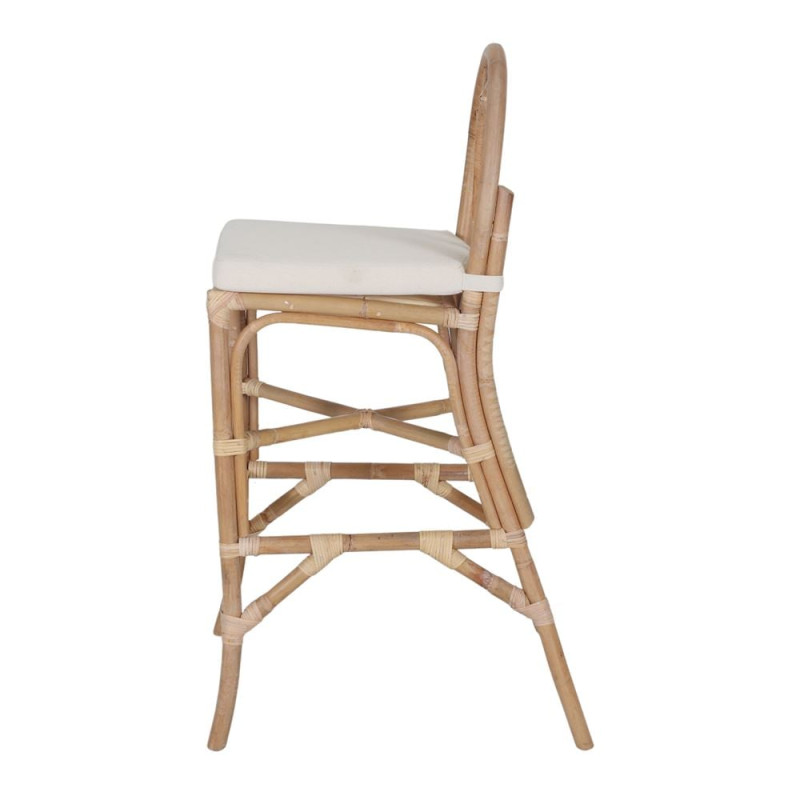 Tabouret de bar rotin naturel 50x58x110 cm Navul  - 4