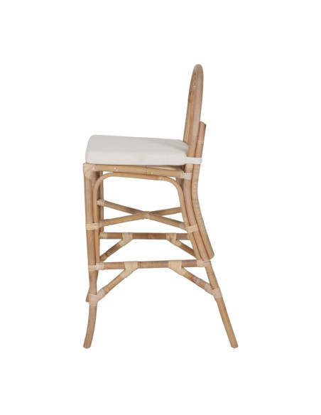 Tabouret de bar rotin naturel 50x58x110 cm Navul  - 4