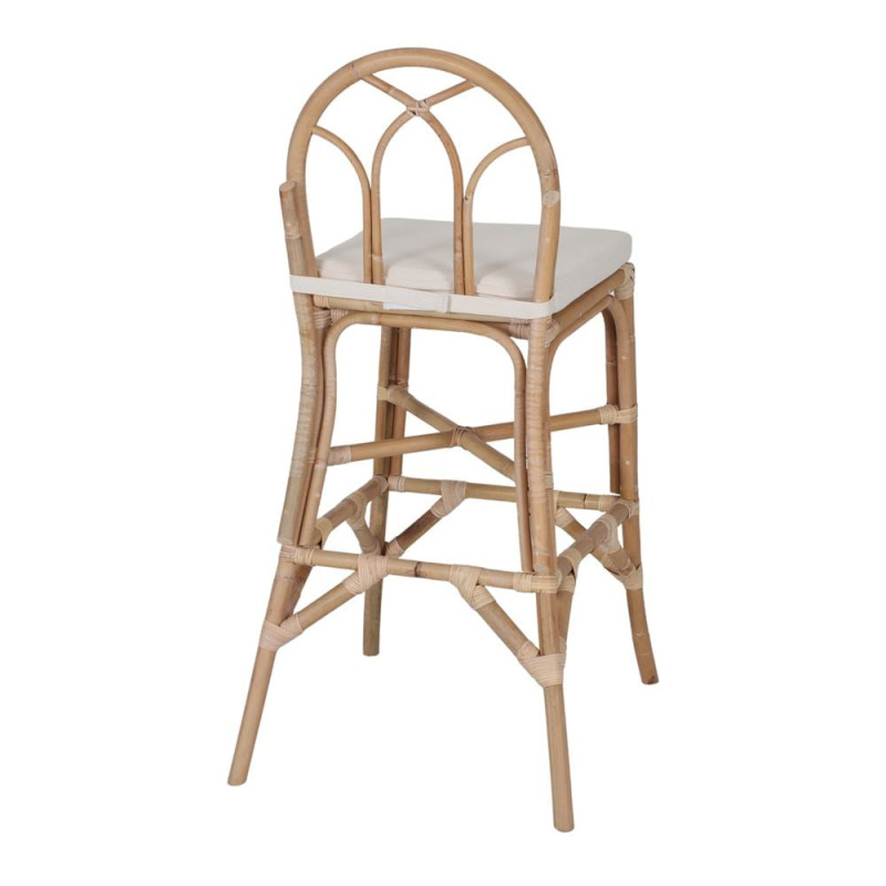 Tabouret de bar rotin naturel 50x58x110 cm Navul  - 5