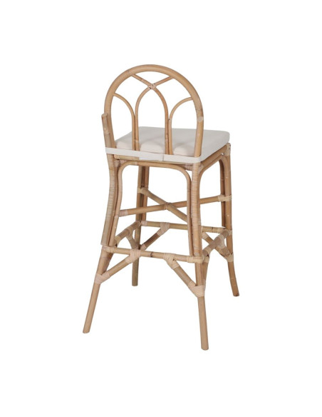 Tabouret de bar rotin naturel 50x58x110 cm Navul  - 5