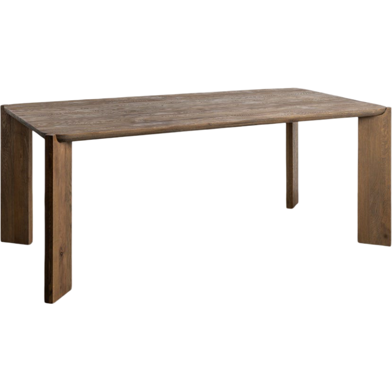 Table à manger rectangulaire chêne naturel 200x100x78 cm Jazea Ixia - 1