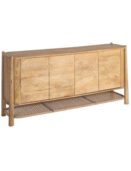 Buffet 4 portes manguier massif 170x40x80 cm Zodao Ixia - 1
