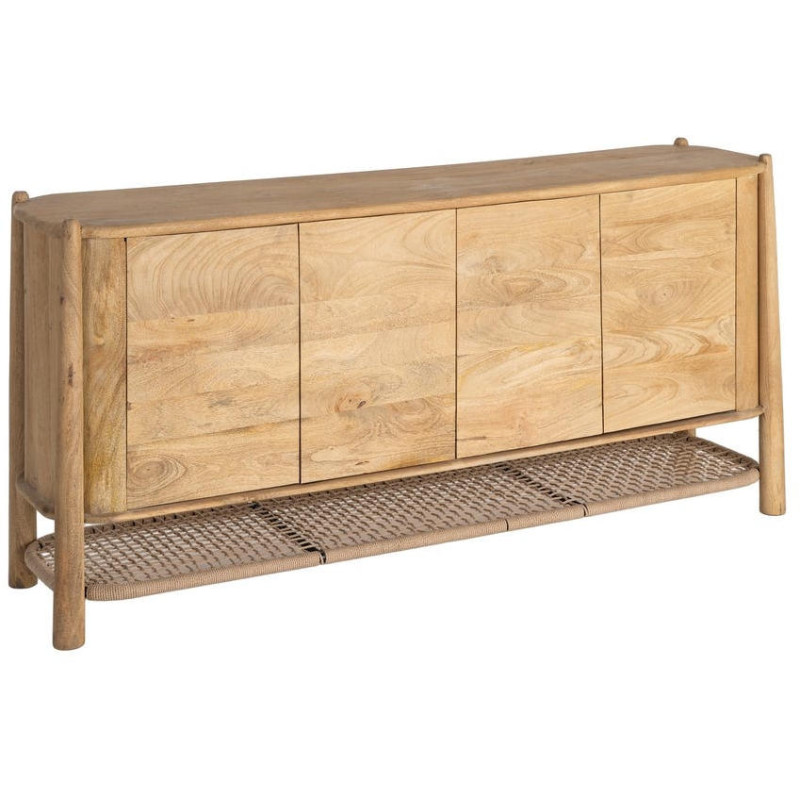 Buffet 4 portes manguier massif 170x40x80 cm Zodao Ixia - 1