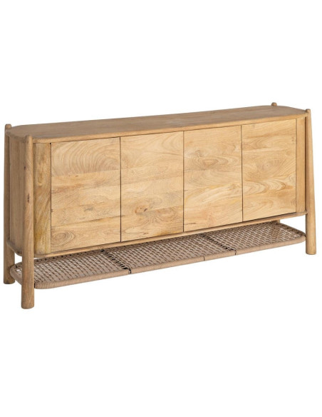 Buffet 4 portes manguier massif 170x40x80 cm Zodao Ixia - 1