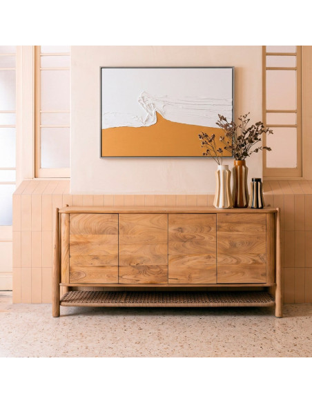 Buffet 4 portes manguier massif 170x40x80 cm Zodao Ixia - 2
