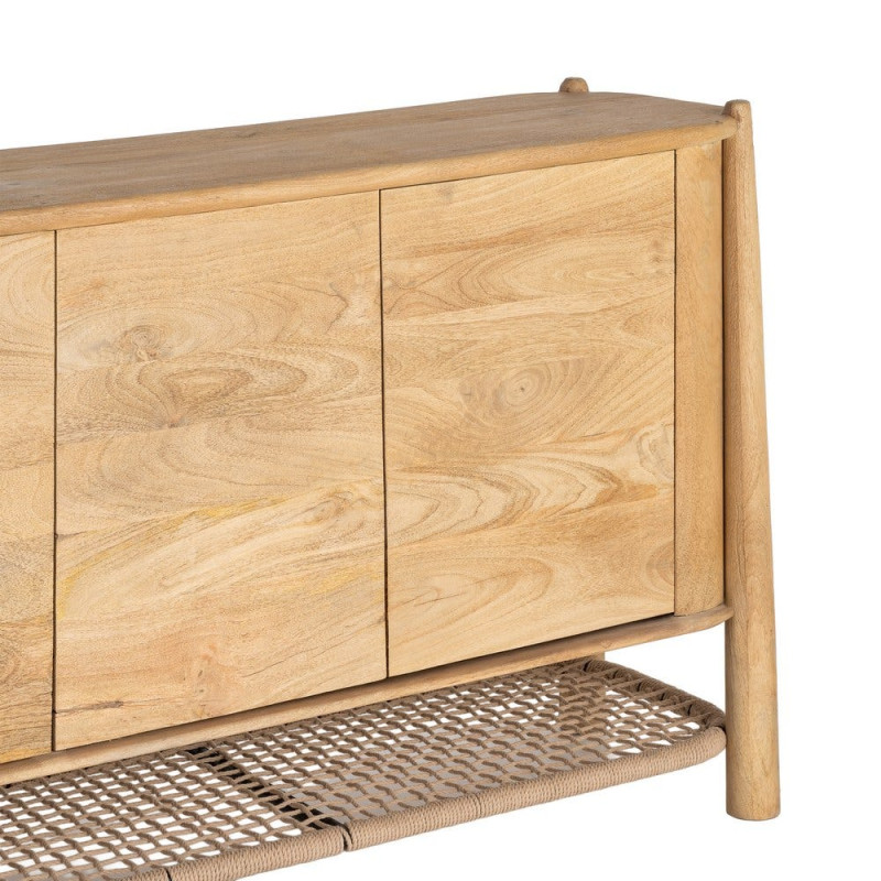 Buffet 4 portes manguier massif 170x40x80 cm Zodao Ixia - 3
