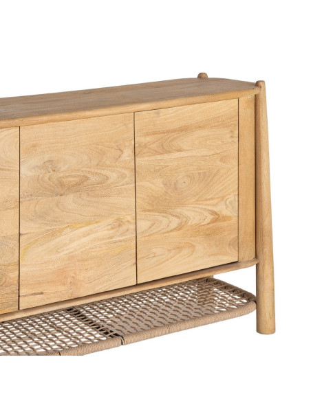 Buffet 4 portes manguier massif 170x40x80 cm Zodao Ixia - 3