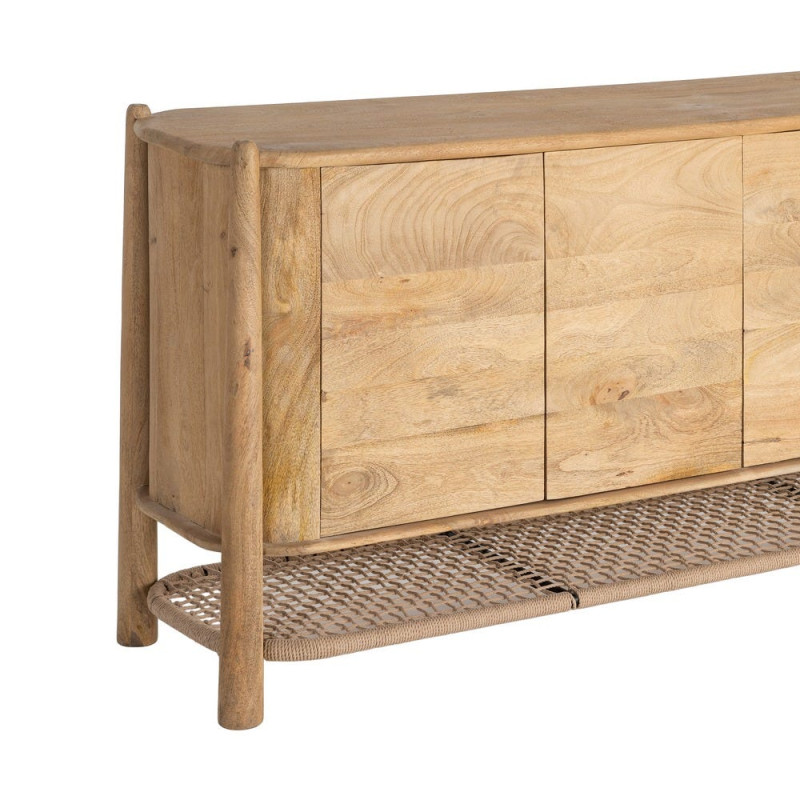 Buffet 4 portes manguier massif 170x40x80 cm Zodao Ixia - 4