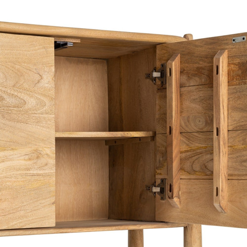 Buffet 4 portes manguier massif 170x40x80 cm Zodao Ixia - 6