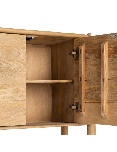 Buffet 4 portes manguier massif 170x40x80 cm Zodao Ixia - 6