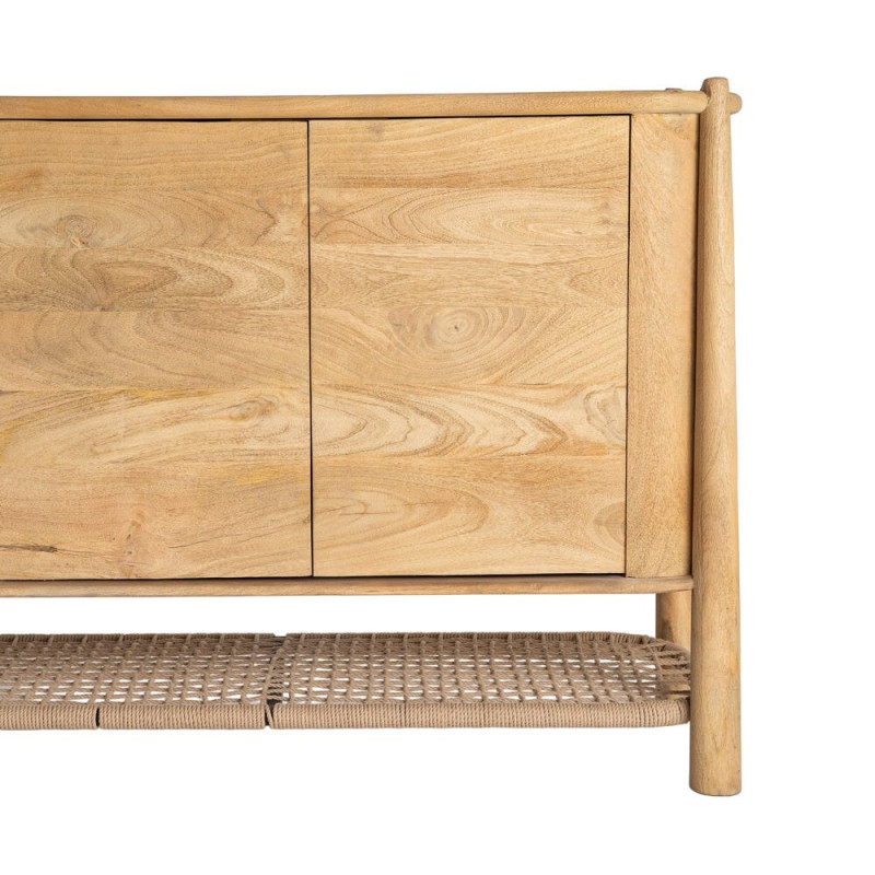 Buffet 4 portes manguier massif 170x40x80 cm Zodao Ixia - 7