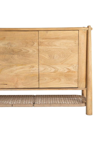 Buffet 4 portes manguier massif 170x40x80 cm Zodao Ixia - 7