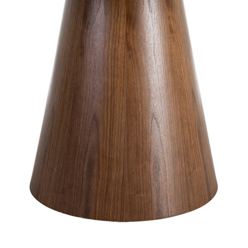 Table à manger ronde effet noyer en MDF 120 cm Tineo Ixia - 4
