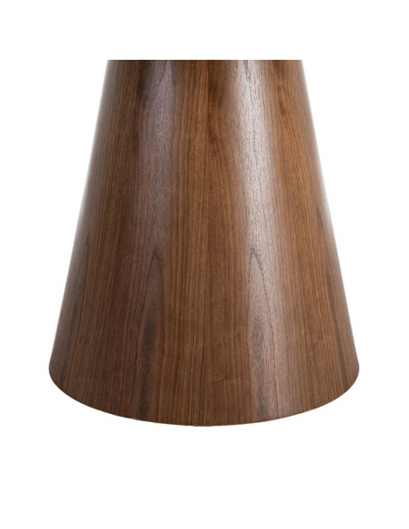 Table à manger ronde effet noyer en MDF 120 cm Tineo Ixia - 4