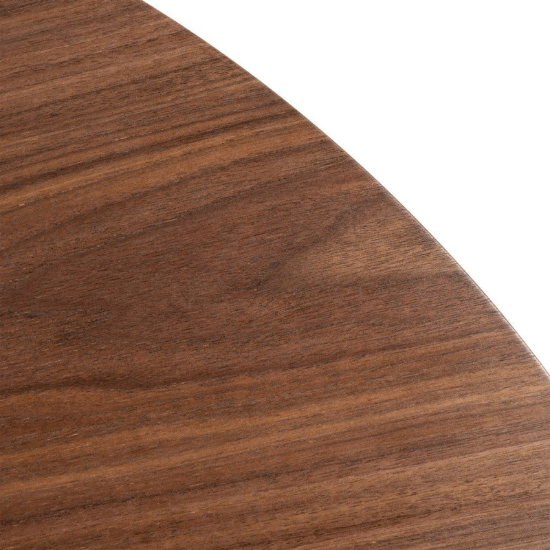 Table à manger ronde effet noyer en MDF 120 cm Tineo Ixia - 6