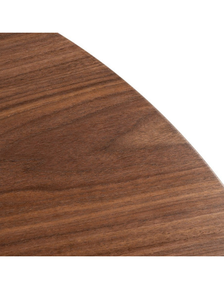Table à manger ronde effet noyer en MDF 120 cm Tineo Ixia - 6