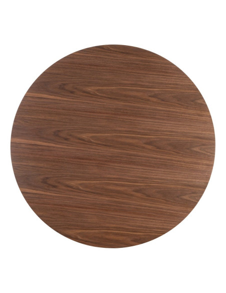 Table à manger ronde effet noyer en MDF 120 cm Tineo Ixia - 7