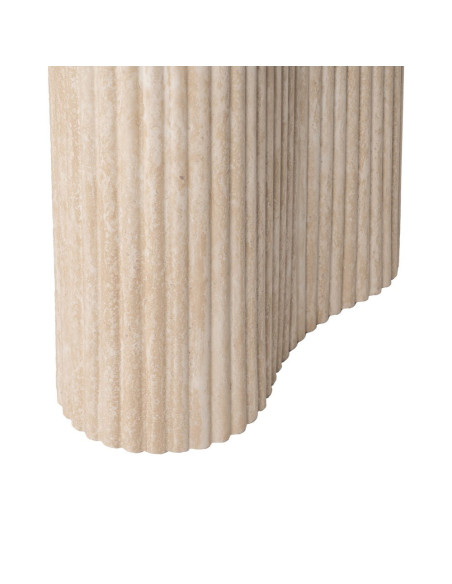 Table à manger ovale effet travertin beige 180 cm Nezas Ixia - 8