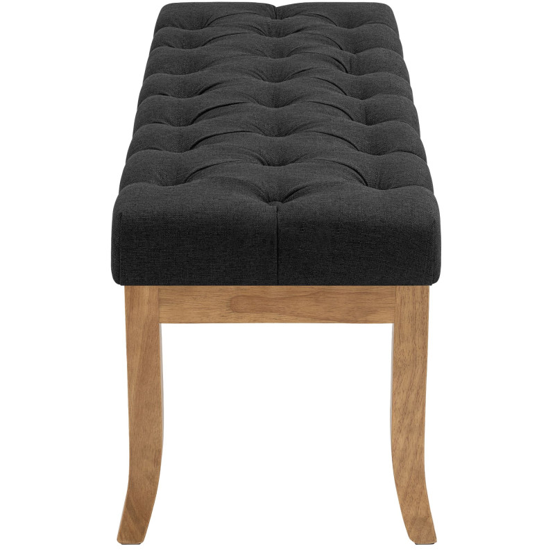 Banc capitonné gris anthracite 100x38x46 cm Volai  - 3