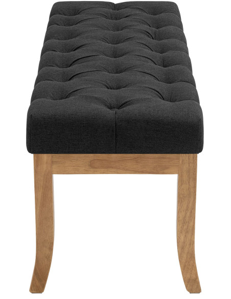 Banc capitonné gris anthracite 100x38x46 cm Volai  - 3