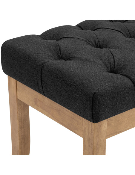 Banc capitonné gris anthracite 100x38x46 cm Volai  - 5