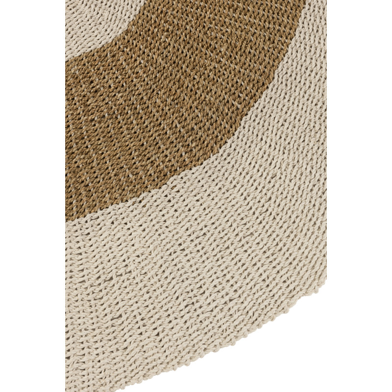 Tapis Rond XL Glova 200x200 en Jonc de mer Blanc Naturel - 3