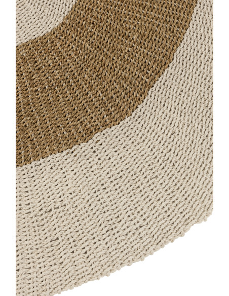 Tapis Rond XL Glova 200x200 en Jonc de mer Blanc Naturel - 3
