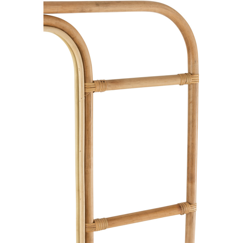 Miroir Mural Rectangulaire Ellen en Rotin Naturel - 3