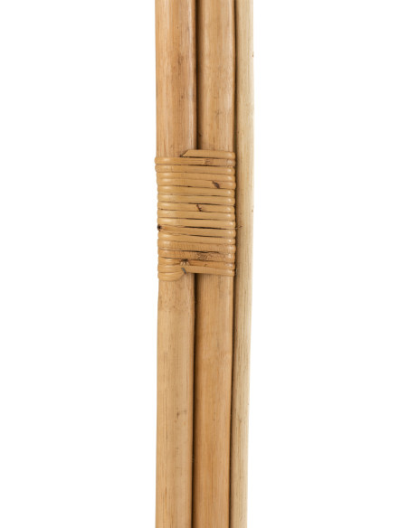 Miroir Mural Rectangulaire Ellen en Rotin Naturel - 4